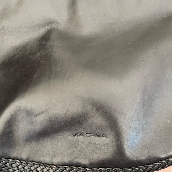 Via Spiga, black leather bag cross body - Picture 2 of 5